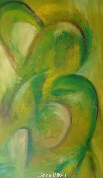 Green Nude by Anne Milton, Fine Artist